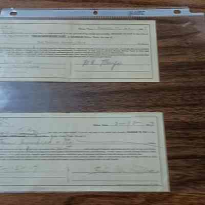 Checks to R.L. Weathersby drafted from Silsbee State Bank - dated January 17, 1922 and February 13, 1917