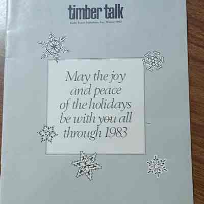 Timber Talk magazine dated Winter 1982