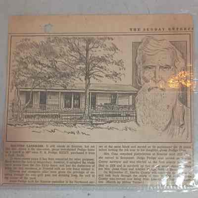 Newspaper article on WB Pedigo home in Kountze