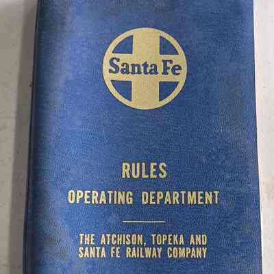 Santa Fe Railroad Rules book