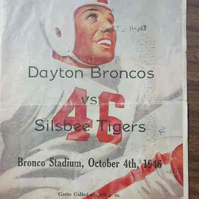 Football Program - Dayton Broncos vs Silsbee Tigers - October 4, 1946 - 2 copies