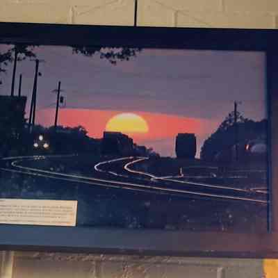 Photo of Train Tracks at Sunset
