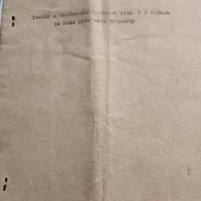 Peeler & Weathersby Lease Contract with J W Oldham on Nome Rice Farm Property dated February 1921 ending December 31, 1921