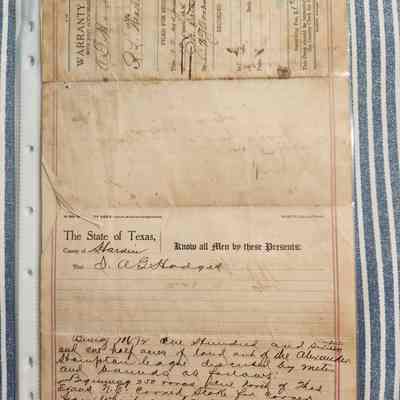 Warranty Deed from A G Hodges to R L Weathersby dated June 23, 1908 for land