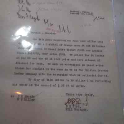 Letter to J K Herndon from D R Bird, Mill Manager dated January 22, 1941