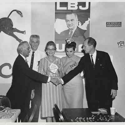 Photo of LBJ Staff with David Read