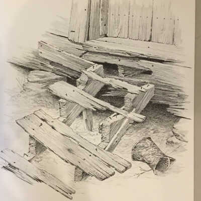 Drawing: Steps of Time by Woodrow Foster