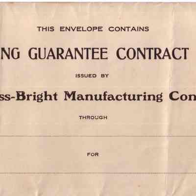 Receipt for Pierce Arrow Motor Car Ball Bearing Repait & Guarantee