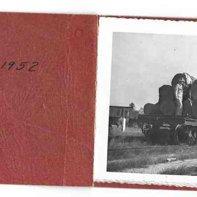 Photo Album of Logs on Trains dated October 8, 1952