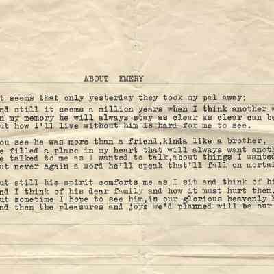 Poem - "About Emery"