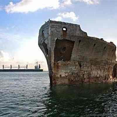 Photo of WW1ship near Galveston, Texas