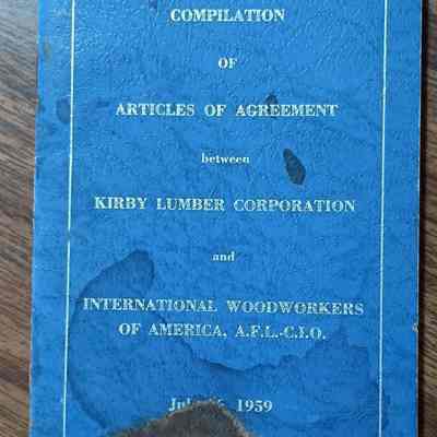 Compilation of Articles of Agreement between Kirby Lumber Corporation and International Woodworkers of America, AFL-CIO