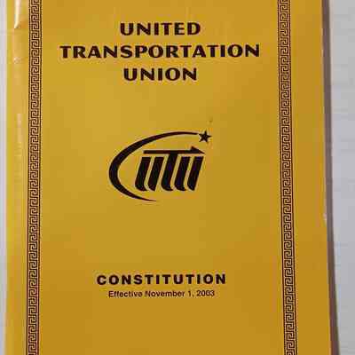 United Transportation Union Constitution effective November 1, 2003