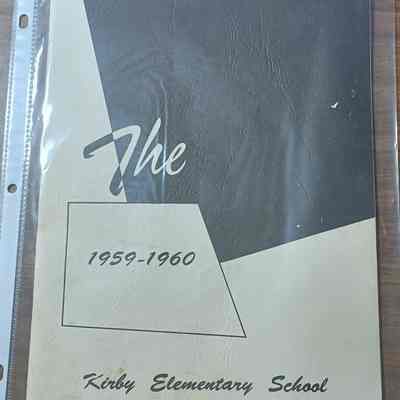 Kirby Elementary School Yearbook dated 1959-1960