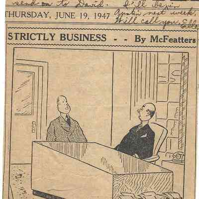 Cartoon for David Read from Elle June 19, 1947