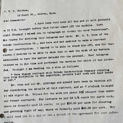 Letter to N.D. Silsbee from John Kirby January 31,1898