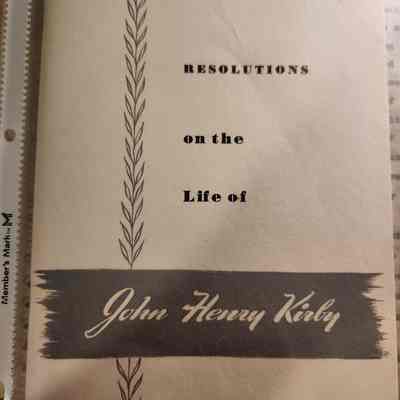 Resolutions on the Life of John Henry Kirby