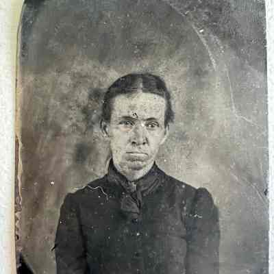 Tintype woman in Mourning