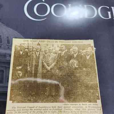Newspaper Clipping of Calvin Coolidge with John Kirby