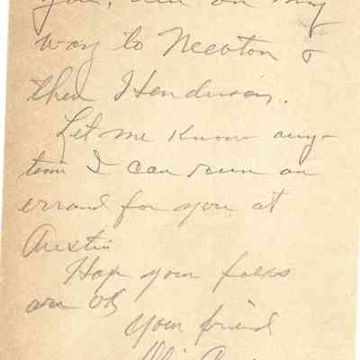 Letter to David Read