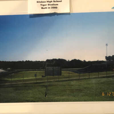 Framed photo: Silsbee High School Tiger Stadium hilt in 2000
