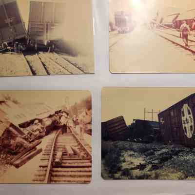 Copies of Photos of Various Train Derailments
