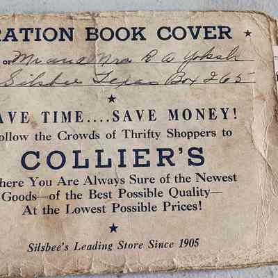 Ration Book issued to Mr and Mrs R.A. Yoksh