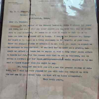 Letter to F C Proctor from Gulf Beaumont & Kansas City Railway Arpil 24, 1900