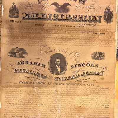 Emancipation Proclamation Lithograph 1863