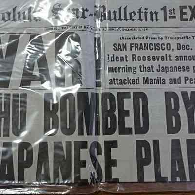 Honolulu Star Bulletin Newspaper dates December 7, 1941