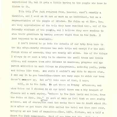 David Read Speech about time spent at Time News Inc - includes index card notes