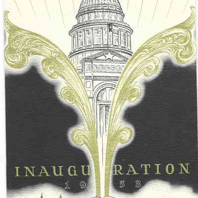 Inauguration Booklet 1953 Govenor Shivers and Lt Governor Ramsey - David Read Materials