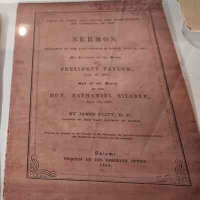 Sermon Delivered in Salem, Mass July 21, 1850