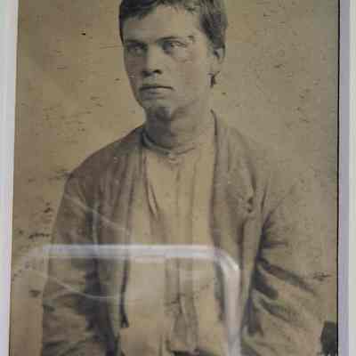 Tin Type of Young Man in Light Clothing