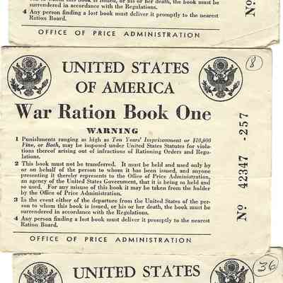 War Ration Books for David and Helen Read - 3