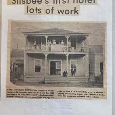 Article on Silsbee's first hotel and Mae Overland