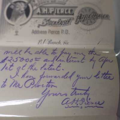 Letter from A H.Pierce to Mr. Kirby
