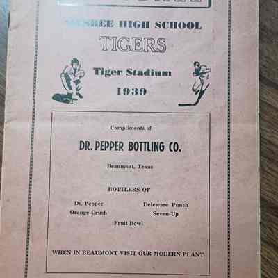 Silsbee High School Football Program - 1939