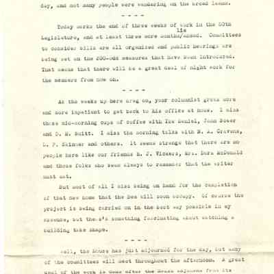 News Article - "Read About Austin" David Read February 4, 1947