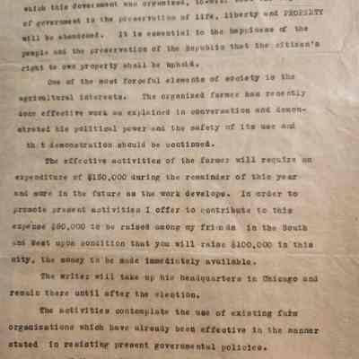 Memorandum by John Henry Kirby - Socialistic National Tendency