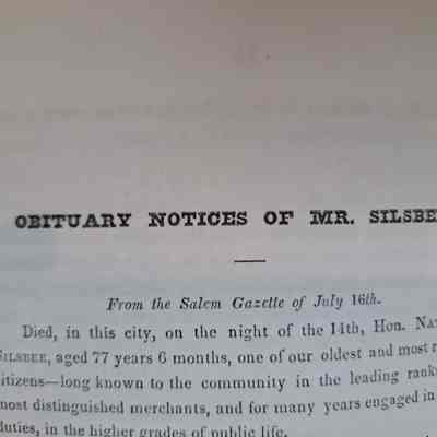 Obituary of Nathaniel Silsbee