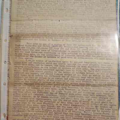 Note 3 for $666.66 for Land Purchase from Southeastern Settlement and Development Company by R L Weathersby dated June 24, 1922