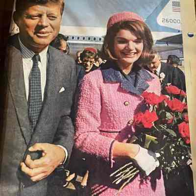 Copy of photo of John and Jackie Kennedy