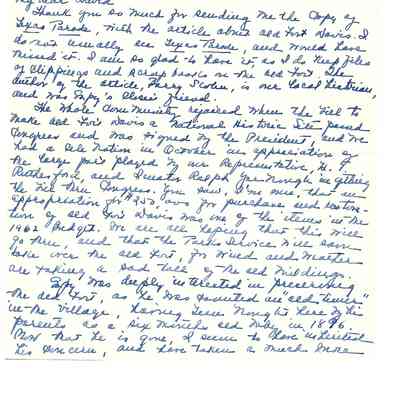 Letter to David Read from Lucy Miller January 24, 1962