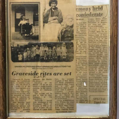 News article: Graveside rites are set (Zachariah M. Guynes)