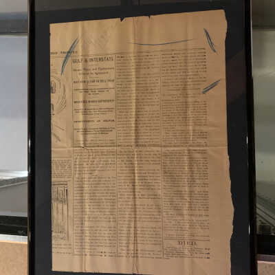 Framed Newspaper Article Kirby Buys Railroad