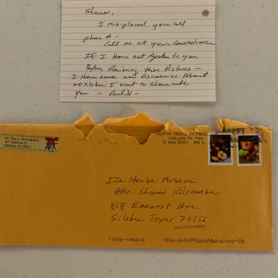 Envelope and Note from Paul Himmelreich