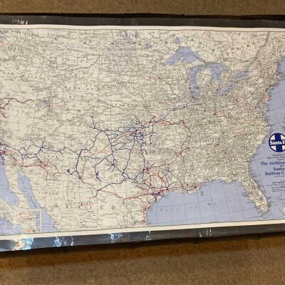Map of the US Issued by The Atchison, Topeka, and Santa Fe Railway Company