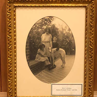Framed photo: Bess’s children - Sarale, Elizabeth “Betty,” and John
