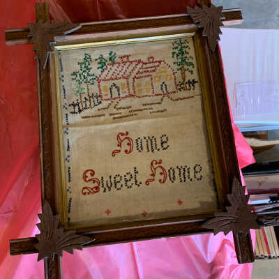 Needle Point in an Original 1920s Frame